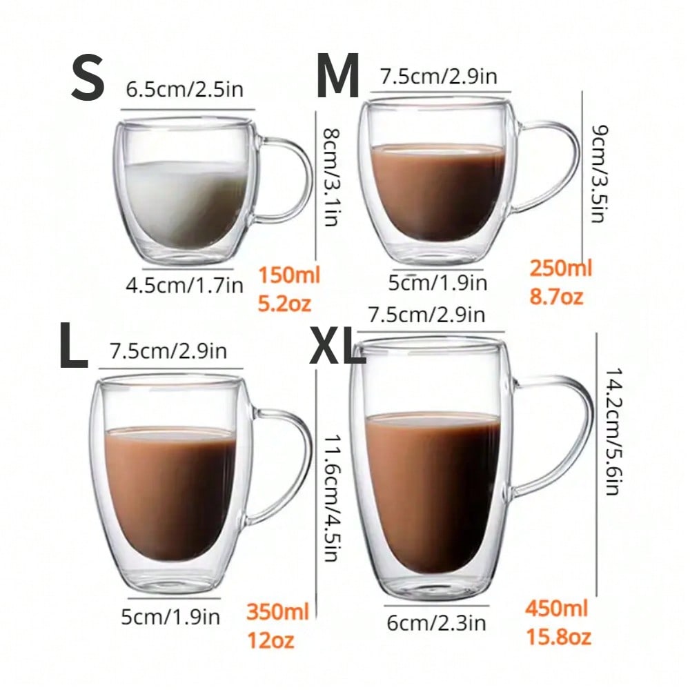 1PC Double Walled Glass Cups H - đánh giá và giá Espresso Shot Glass