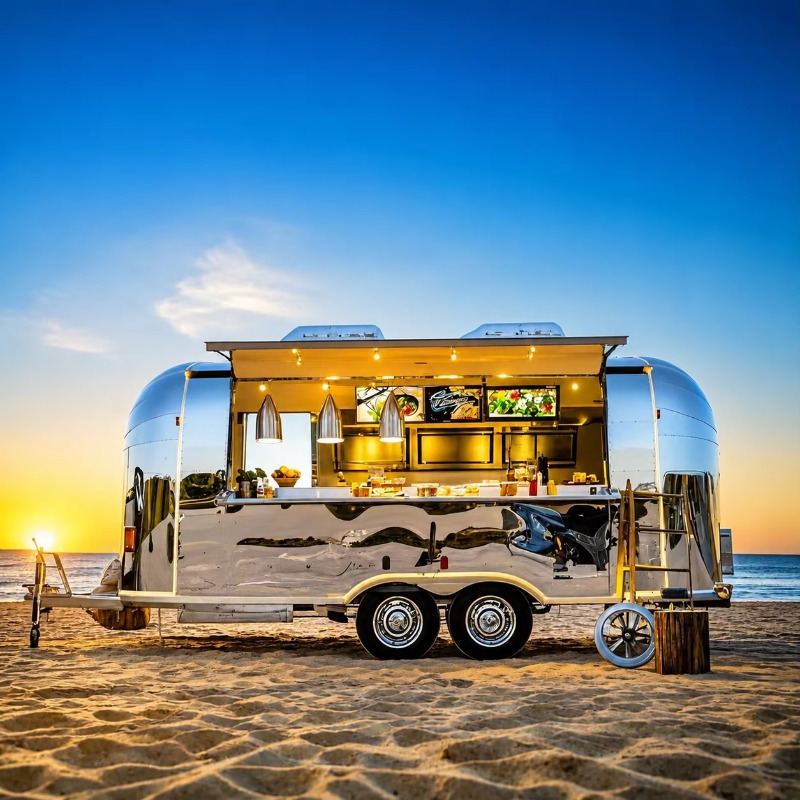 Food Truck Coffee Trailer Stre - đánh giá và giá Coffee Van Equipment